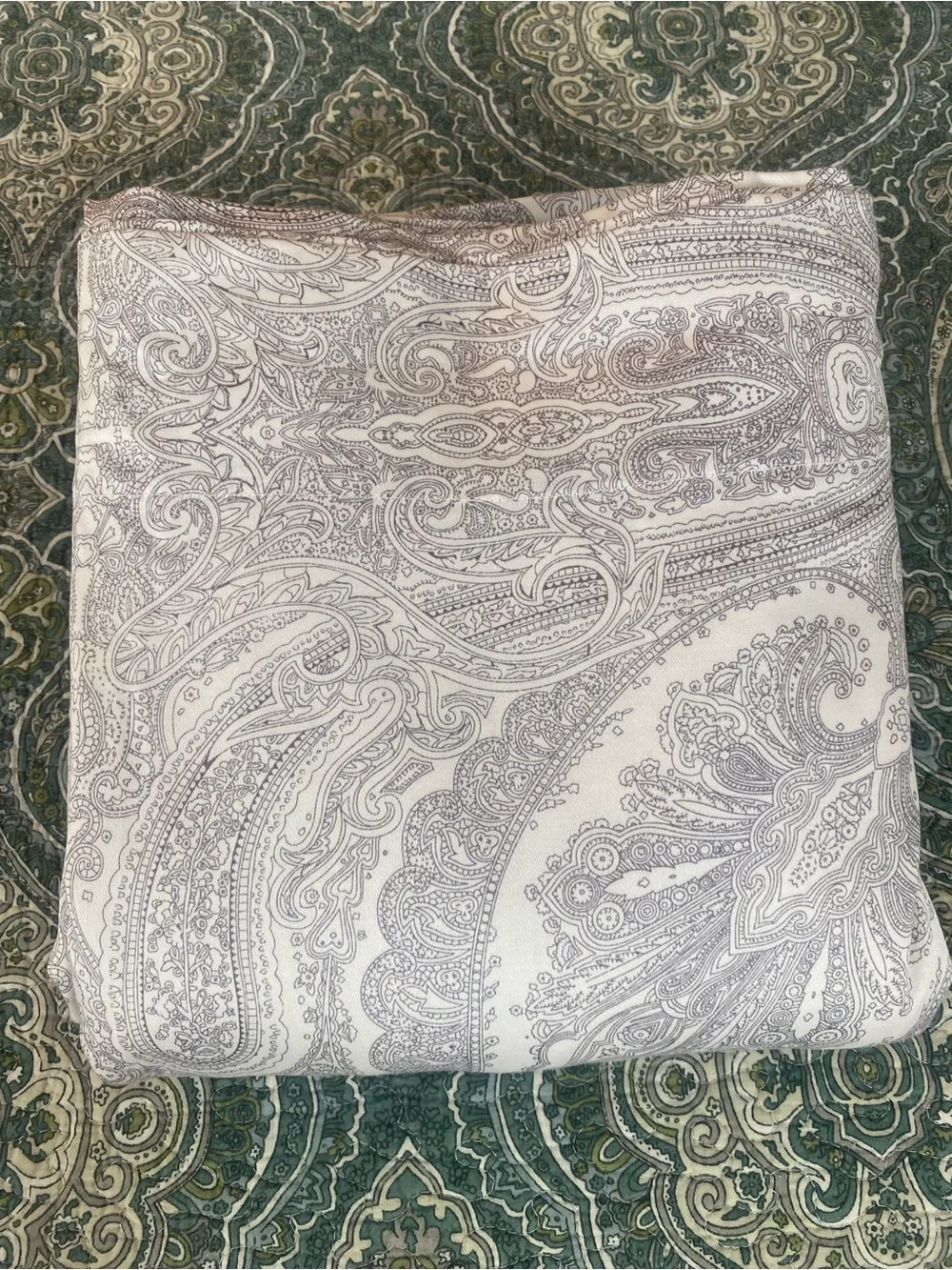Neutral Paisley Luxury King Flat sheet 100% cotton India